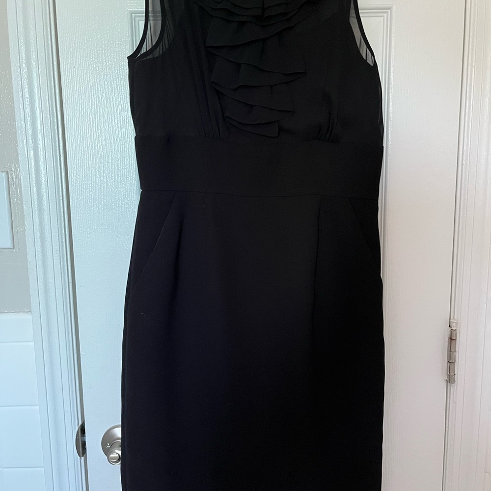 Calvin Klein Collection Black Sheath Midi Dress